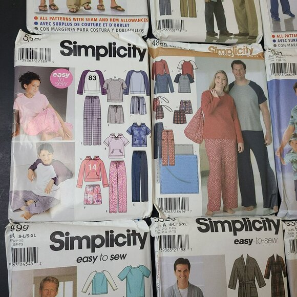 Lot (9) Simplicity Sewing Patterns Family Mom Women Children Boy Girl Dad Father - Picture 3 of 7